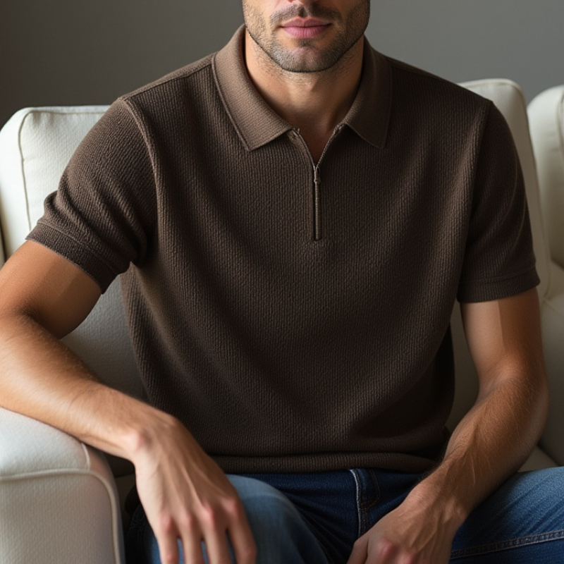 Gio – Frans gebreid polohemd